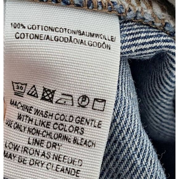 Free People We The Free Zip it Up Denim Mini Skirt size 26 - Picture 6 of 7